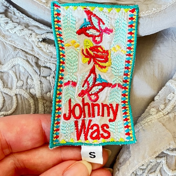 Johnny Was Tunic Lace Light Grey - Picture 6 of 7